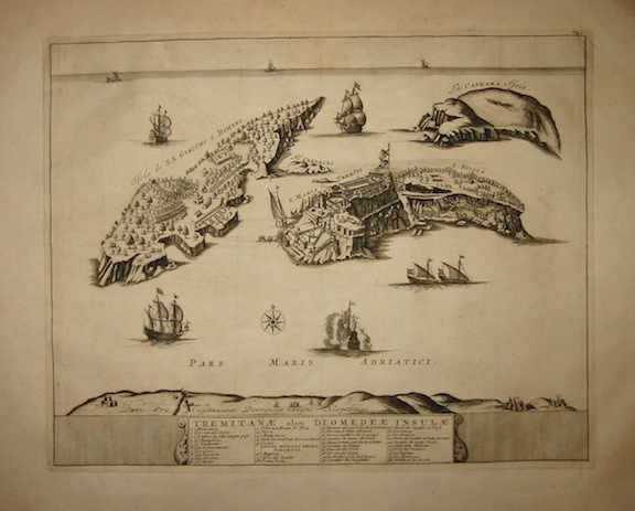 Van der Aa Pieter (1659-1733) Tremitanae olim Diomedeae Insulae 1704 Lugduni Batavorum (Leiden) 